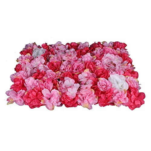 6Pcs 15.75"x 23.62"x 0.79" Artificial Flower Wall Panels,Flower Wall Mat Silk Flower Panels for Outdoor Garden Backyard Fence Fence Privacy Screen and Indoor Wall Decor (6Pcs Rose Red) - color: 6Pcs Rose Red
