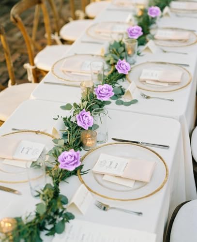 Purple Roses Artificial Flowers 16pcs Velvet Artificial Roses with Stems 3.15" Purple Fake Roses for Bridal Bouquet Wedding Flowers for Floral Centerpieces Home Party Decor (Purple) - color: 3.15" Purple
