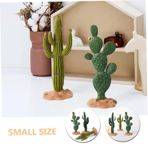 ABOOFAN 3pcs PVC Crafted Simulated Cactus Ornaments for Room Decor Artificial Plants for Home Boho Style Desk Decor for Women Office