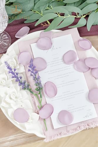 TINGE TIME 200pcs Silk Rose Petals Lavender Flower Petals for Wedding, Flower Girl Basket, Aisle Runner, Romantic Dinner Centerpieces, Proposal, Party Confetti - color: Lavender