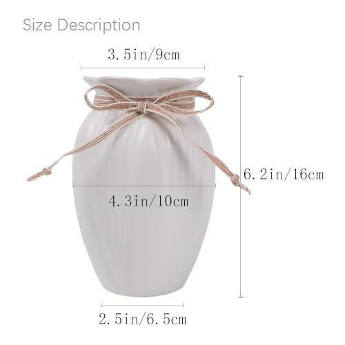Peonies Artificial Flowers in Vase, Fake Hydrangea Silk Peony Flower Bouquet with Vase Faux Flowers Arrangement Decor Home Table Dining Room (White) - color: White