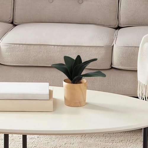 ARTIBETTER 3 Pcs Artificial Phalaenopsis Orchid Leaf Stems with 5 Green Leaves Each Eva Foam for Home Office Party Decoration
