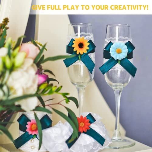 Artificial Daisy Flower Heads, 100Pcs Fake Silk Daisy Flowers Heads Artificial Flower Heads Bulk for Easter DIY Craft Wedding Bridal Shower Table Home Garden Decor (Mix Color) - color: Multi Color, size: 100PCS
