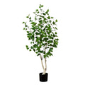 Nearly Natural 5ft. Artificial Birch Tree with Real Touch Leaves - size: 5ft
