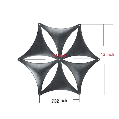 Felt Fiber Surface High Density Polyester Fiber Board 3D Flower Venus 14"x12" Hanging Room Divider Panel Cut Room Partition Home Decoratio(12 Pcs) (Dark Grey) - color: Dark Grey