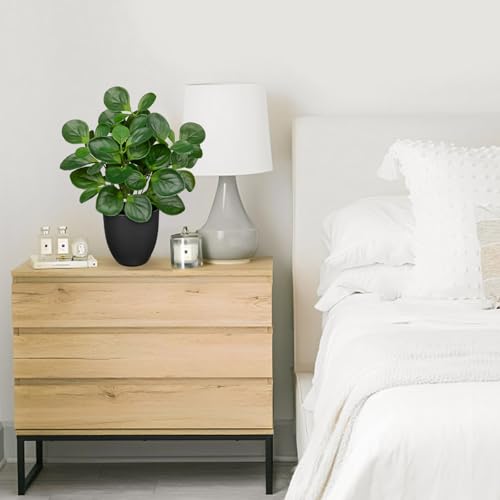 Villa Como 14.5" Artificial Plants Indoor Home Decor, Fake Potted Silk Plants for Shelves Living Room Decorative, Small Artificial Office Desk Plants in Pots, Faux Peperomia Hope Tropical House Plant - color: # Total Green