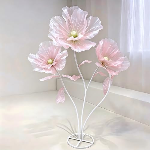 Giant Flower Decoration for Wedding Background, Party Decoration, Birthday Party, Photography Props, Shop Window Props, Banquet, Stage, Mall Display (Pink E) - color: Pink E