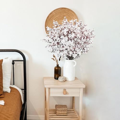 Uieke 30 Pcs Babys Breath Artificial Flowers Fake Silk White Flowers Faux Gypsophila Bouquet Real Touch Floral for Home Wedding Party Centerpieces DIY Décor - color: White, size: 30PCS