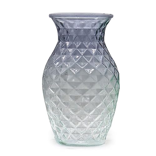 Vase for Flowers Small Glass Vases for Home Decor Table Centerpieces Living Room Bedroom Bookshelf Kitchen Modern Office Wedding Decoration Vintage Flower Vases Grey White - color: Grey White