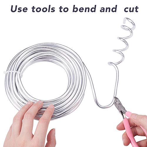 BENECREAT 32 Feet 4 Gauge Silver Aluminum Wire Bendable Metal Sculpting Wire for Bonsai Trees, Floral, Skeleton Making, Home Decors and Other Arts Crafts Making - color: Silver (4 Gauge, 32 Feet), size: 4 Gauge