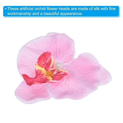 PATIKIL 3.5" Artificial Orchid Flower Heads, 20 Pack Silk Phalaenopsis Fake Butterfly Orchid Heads for Wedding Floral Bouquet Decor DIY Craft Making, Pink - color: Pink, size: 3.5"
