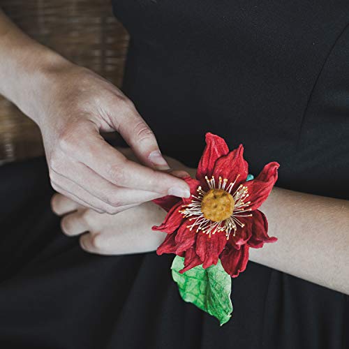 Chinco 24 Pieces Wrist Corsage Bands Elastic Stretchable Corsage Wristlets Bracelets Prom DIY Wrist Accessories Elegant Wristlets Bands for Wedding Party Bride Bridesmaid Prom Festival