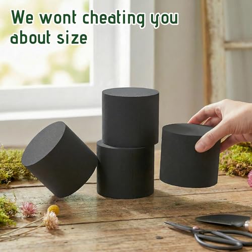 Reusable Floral Foam Round Blocks,Black Flower Foam Round for Artificial & Dried Flowers, Dry Floral Foams Styrofoam for Artificial Flowers (8Pack,3") - color: 8 Pack, size: Diameter 3"