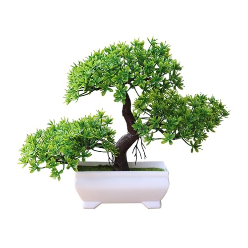 Talent Star Artificial Bonsai Tree Juniper Faux Plants Indoor Small Fake Plants Decor with Pots for Home Table Office Desk Bathroom Shelf Bedroom Living Room Farmhouse Decorations Wedding Tabletop Gr - color: Green