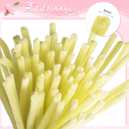 Peryiter 1402 Pcs Pipe Cleaners Flowers Set 1000 Pcs 10 Colored 12 Inch Chenille Stems for Tulip Bouquet Making Art DIY Craft Projects Creative Gift Party Wedding Decorations(Pink Flower) - color: Pink Flower