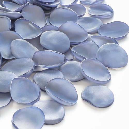 Floroom 300pcs Rose Petals Dusty Blue Faux Silk Flower Petals for Wedding Flower Girl Basket Aisle Scatter Dinner Table Centerpieces Party Confetti Bridal Shower Romantic Night Decoration - color: Dusty Blue, size: 300pcs