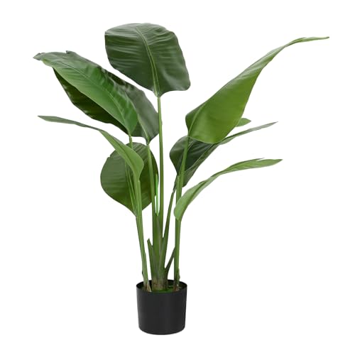 Artificial Bird of Paradise Plant Fake Tropical Palm Tree for Indoor Outdoor, Perfect Faux Plants for Home Garden Office Store Decoration (H 120cm) - size: Bird of Paradise 120cm