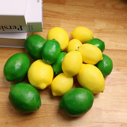 9PCS Yellow Simulation Lemon Fake Fruit Artificial Lemon Realistic Fruit Ornaments Kitchen Table Home Decoration Summer Party Photography Props Teaching Model Maintenance-Free - color: 9pcs Yellow Lemon