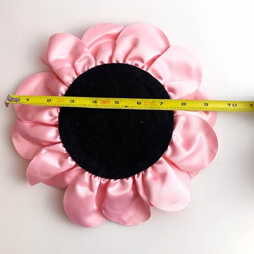 Heyiwell Large Satin Fabric flower for Brooch Pin Wedding Party Dance Dress Suit Clothes Head Hair Accessories DIY Decor 9.45"Inch - color: Light Pink