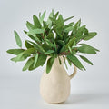 Avoeco 15 Pcs Faux Eucalyptus Stems – Real Touch Artificial Greenery with Seeded and Leaf Branches, Oilve Tree 14.5'' Tall for Vase, DIY Floral Arrangements, Wedding Bouquets, Home Décor, Centerpieces