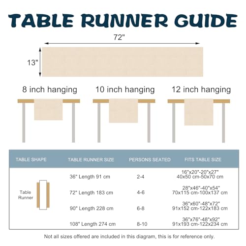 Navy Blue Nautical Dining Table Runner, Coastal Beach Ropes Starfish Crab Seahorse Conch Shell Burlap Kitchen Decoration, Ocean Marine Life Indoor Outdoor Home Decor Party Supply 13 x 72 Inches - color: Navy Blue Nautical, size: Table Runner 13''X72''