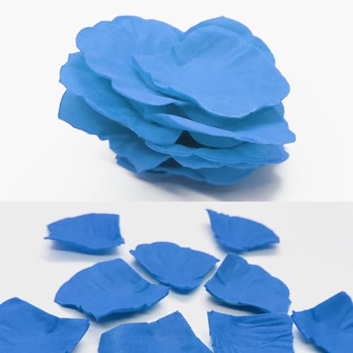 500 Pcs Exquisite Light Blue Rose Petals, Emulation Silk Rose Petals, Artificial Flower Petal for Romantic Nights, Weddings, Events, and Valentine's Day Deco (Light Blue) - color: Light Blue