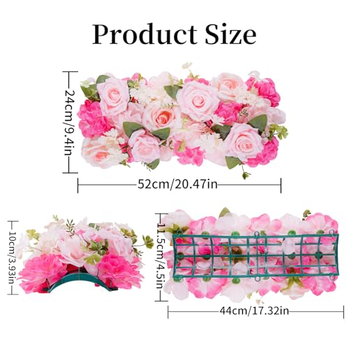 Pack of 10 Wedding Arch Decorations, 20.47 inch Artificial Flower Table Centerpieces Floral Arrangement for Wall Backdrop Party Bridal Shower Event Decor - Pink - color: Pink
