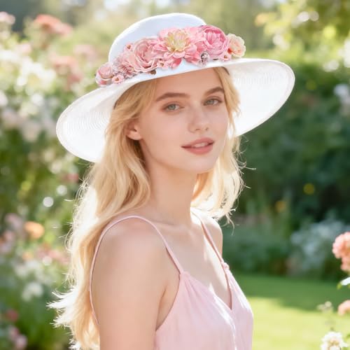 Fake Flowers Heads Bulk Pink Mini Artificial Silk Flower for Crafts, Small Artificial Daisy Roses Faux Flowers for Graduation Cap DIY Cake Wedding Party Home Garland Decoration - color: Pink