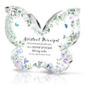 Assistant Principal Appreciation Gift, Thank You Butterfly Acrylic Desk Plaque for Women Men, School Leadership Gift, Retirement Graduation End of Year Keepsake - color: Green Blue