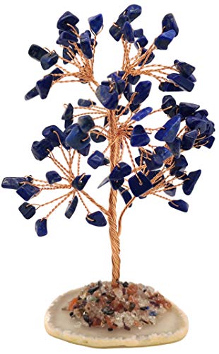 Mina Heal Healing Crystals Tree/Bonsai Tree for Home Decor, Room Decor and Office Desk, Spiritual Gifts for Energy Healing, Good Luck Gifts for Wealth & Prosperity, and Decorative Home Accessories - color: Lapis Lazuli(blue)