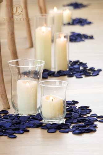 TINGE TIME 200pcs Silk Rose Petals Navy Blue Flower Petals for Wedding, Flower Girl Basket, Aisle Runner, Romantic Dinner Centerpieces, Proposal, Party Confetti - color: Navyblue