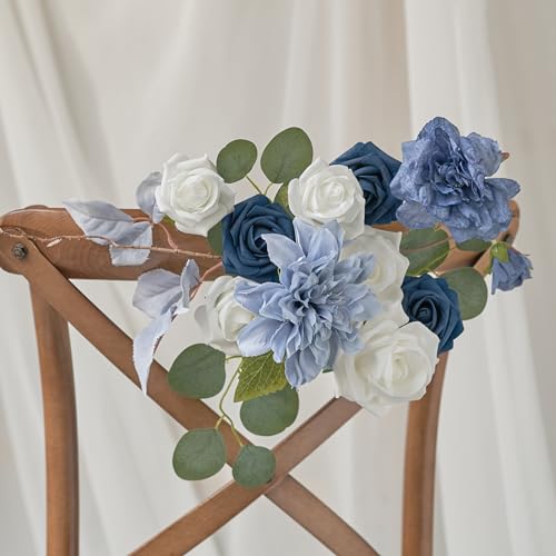 Artificial Flowers, Artificial Rose 25pcs for DIY Wedding Bouquets Centerpieces Arrangements, Navy Blue Foam Roses with Stems for Bridal Shower Party Home Decorations - color: Navy Blue, size: 25pcs
