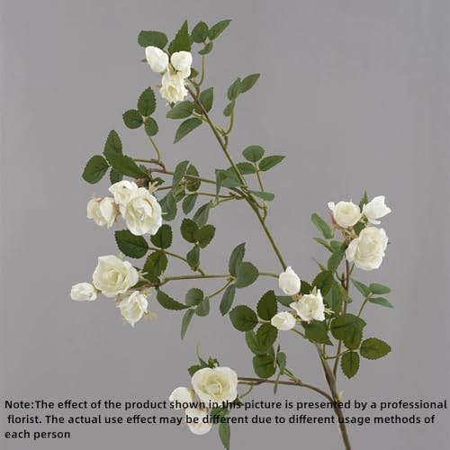 Melorca&Guilla Artificial Flowers Fake Flowers,6PCS 29" Artificial Rose for Vase, Long Stems White Artificial Flowers Faux Flower Arrangements for Shop Garden Office Home Décor(6, White Rose) - color: White Rose