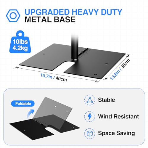 EMART Heavy Duty Backdrop Stand for Parties, 8.5x10 ft Pipe and Drape Adjustable Back Drop Stand Kit with Flat Base, Sturdy Photo Background Frame DIY Pole for Flower Wall Wedding Curtain - color: Black, size: 10X8.5ft
