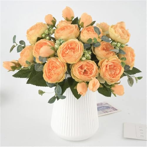 Artificial Peonies Flowers for Home Decor for Wedding Party Decor Yellow - color: Yellow