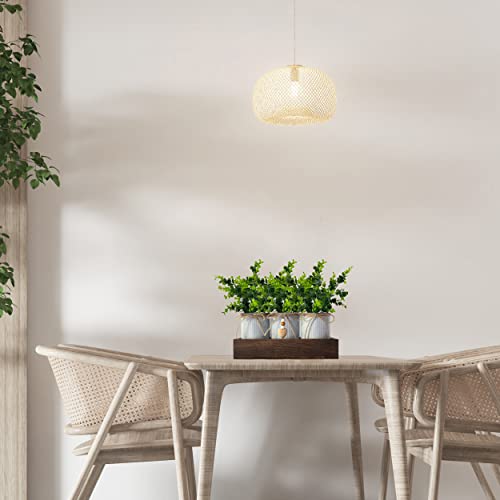 CALAVAK Decorative Centerpiece Wooden Tray with 3 Metal Potted Artificial Eucalyptus Rustic Country Home Décor for Dining Room, Living Room and Kitchen Table - style: Eucalyptus