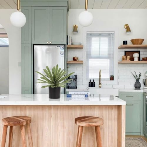 Briful Artificial Potted Plant 13 Inch Fake Plants with Pot Faux Agave Plants for Home Office Floor Table Bathroom Kitchen Decor Indoor Outdoor (Green) - color: Fake Plants#2
