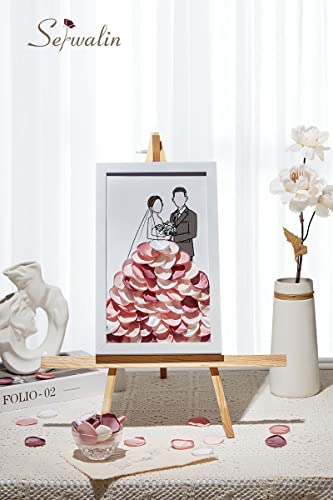 Serwalin 300Pcs Silk Pink Rose Petals Artificial Flower Petals for Wedding, Peach Pink Petals Bulk for Anniversary Decor,Party Romantic Decorations Table or Wedding Cake Decor(5 Color Mixes) - color: A Peach Pink, size: 300pcs