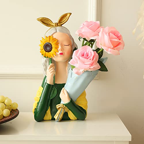 Laelfe 12 PCS Artificial Flowers Roses Fake Silk Flowers Long Stem Artificial Roses for Home Wedding Decorations - color: Light Pink