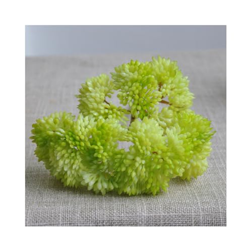 6PCS Artificial Succulent Flower, Plastic Plants Green Artificial Plants for Home Garden Decorations, Party Decorations, Bedroom Office Decorations, Wedding Decorations(Green) - color: Green, size: 6PCS