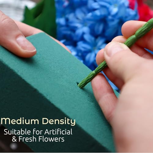 FLOFARE Pack of 3 Floral Foam Blocks Each (5.5"L x 3.1"W x 1.7"H) Green Wet & Dry Flower Foam for Fresh & Artificial Flower Arrangement, Plant Foam, Florist Supplies for DIYs, Arts, Crafts & Weddings - size: Pack of 3