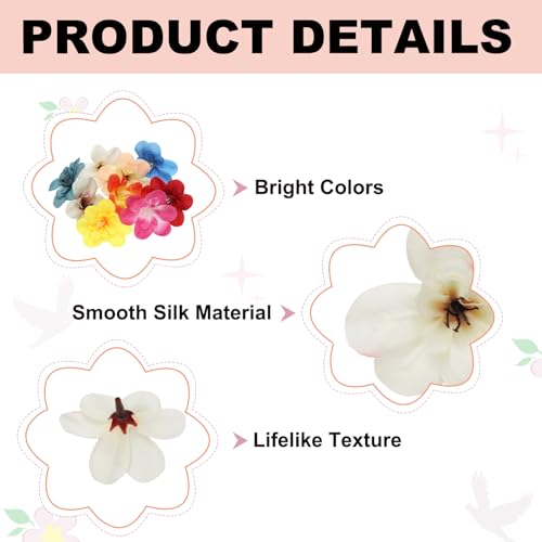 uxcell 20 Pcs Artificial Cattleya Flower Heads, Fake Cattleya Heads Bulk Artificial Flowers for DIY Wedding Bouquets Centerpieces Party Home Decorations, Autumn White - color: Autumn White