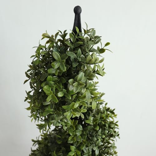 48'' Spiral Artificial Topiaries Trees Outdoor Front Door Decor Set of 2 - size: 4 ft