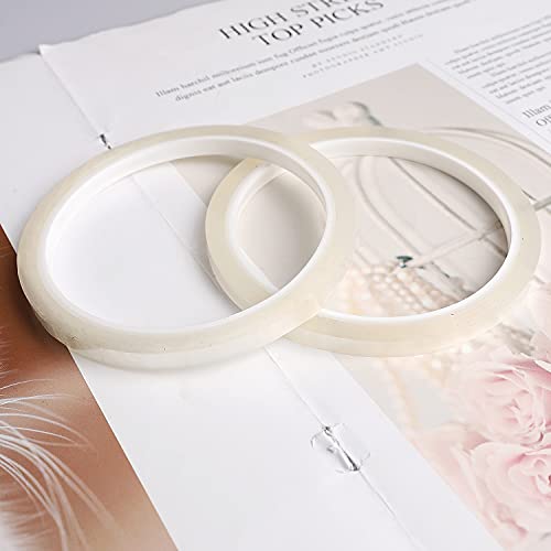 Pengxiaomei 2 Roll Clear Floral Tape,1/4" Wide Florist Tape,Clear Waterproof Florist Tape,Waterproof Floral Tape for Fresh Flower Crafts,Flower Arrangements Supplies