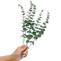 Tinsow 5 Pcs Real Touch Leaf Artificial Eucalyptus Stem Faux Eucalyptuses Wedding Bouquet Centerpiece Home Decor (Green) - color: Green