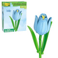 Brickcraft Bricktanicals Blue Tulip Brick Building Set, 37 Piece Single Stem Botanical Flower Model, Ages 8+, Collectible Brick Flower Build, Compatible with Brick Flowers, Spring Gift for Kids - style: Blue Tulip Spring