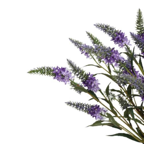 Artificial Lavender Lupine Flowers - 75cm (30 inches) High, 3PCS, 5 Flower Heads Perfect for Weddings, Restaurant, Office, and Bedroom Decor (Purple) - color: Purple