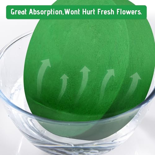 Max Shape 6 Pcs Floral Foam Round Blocks, Large Wet and Dry Green Foam for Artificial and Fresh Flower Arrangement,Flower Foam Blocks for Wedding Party Decorations (6.49 Inch) - size: 6.49 Inch
