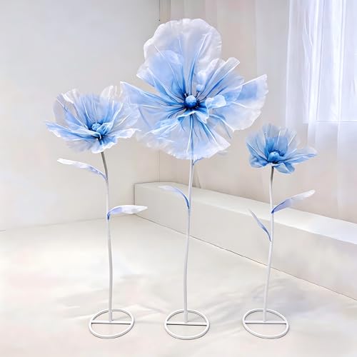 Giant Flower Decoration for Wedding Background, Party Decoration, Birthday Party, Photography Props, Shop Window Props, Banquet, Stage, Mall Display (Blue F) - color: Blue F