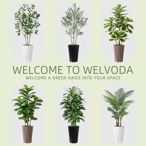 Artificial Palm Plant Indoor 5FT Fake Tree with Mocha Diamond Planter Faux Tropical Areca Tall Fake Floor Plant Potted Artificial Trees for Home Office Living Room Decor Indoor - color: Mocha